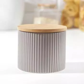 Банка Дымка цвет: серый (12х12х10 см)