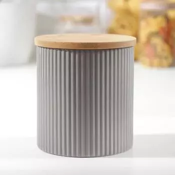 Банка Дымка цвет: серый (12х12х13 см)