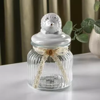 Банка Ежик в золотом (11х11х17 см)