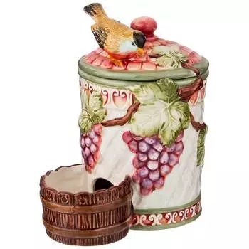 Банка Птица и виноград (11х16х18 см)