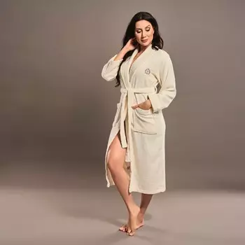 Банный халат Адора цвет: кремовый (S)