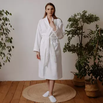 Банный халат Альба цвет: белый (3XL)