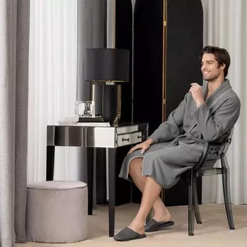 Банный халат Алан цвет: серый (M)