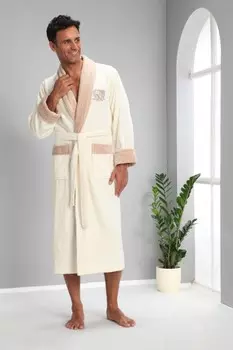 Банный халат Orlando цвет: кремовый (3XL)