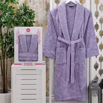 Банный халат Asiya цвет: фиолетовый (2XL)