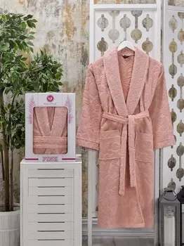 Банный халат Asiya цвет: пудра (3XL)