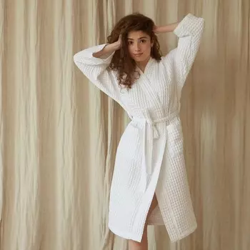 Банный халат Boho цвет: белый (2XL)