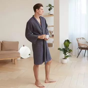 Банный халат Boho цвет: серо-синий (3XL)