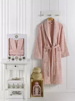 Банный халат Dashiell цвет: пудровый (2XL)