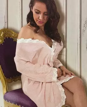 Банный халат DINA цвет: грязно-розовый (L)