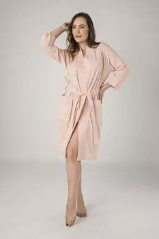 Банный халат Enny цвет: пудровый (S)