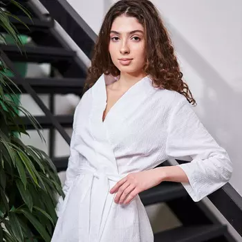 Банный халат Agata цвет: белый (M)