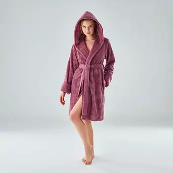 Банный халат Fiona цвет: сухая роза (S)