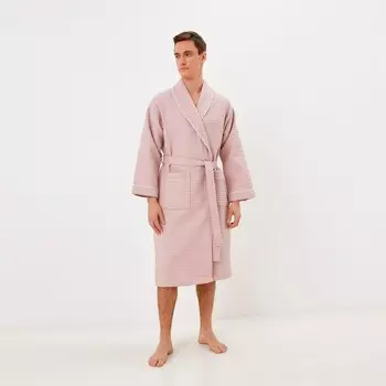 Банный халат Герман цвет: пудровый (L)