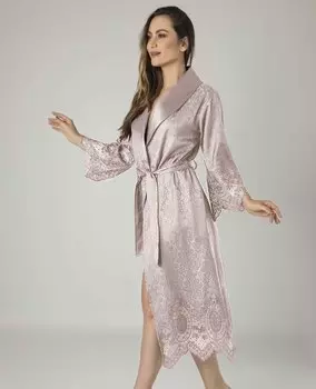 Банный халат Idelia цвет: пудровый (S)