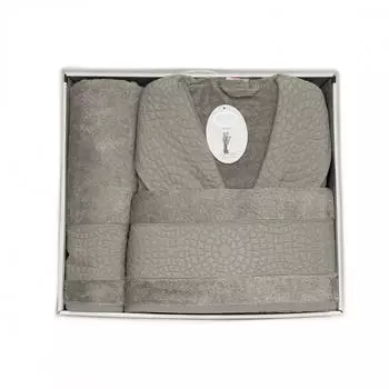 Банный халат Irma цвет: серо-бежевый (L-XL)