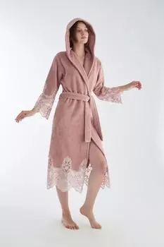 Банный халат Jamila цвет: пудровый (M)
