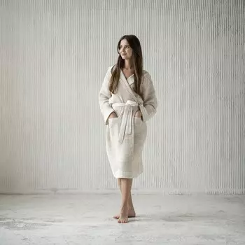 Банный халат Эльза цвет: бежевый (S-M)