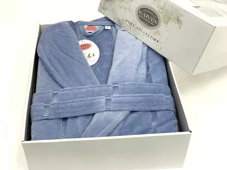 Банный халат Kadife floslu цвет: голубой (3XL)