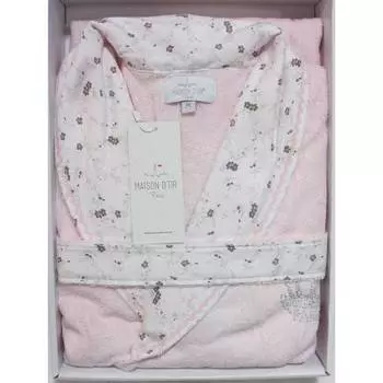 Банный халат LADY LIERRA цвет: розовый (L)