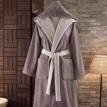 Банный халат Leaf цвет: коричневый (L)