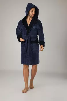 Банный халат Mayer цвет: темно-синий (M)