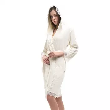 Банный халат Moll цвет: кремовый (M)