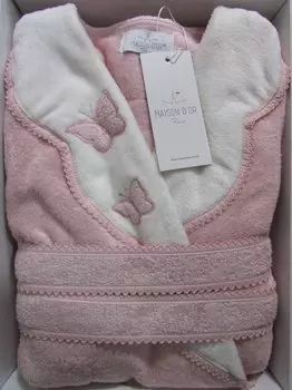 Банный халат MONIQUE BUTTERFLY цвет: грязно-розовый (L)