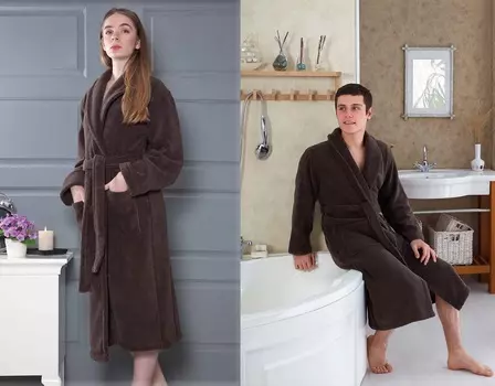 Банный халат Mora цвет: коричневый (XL)
