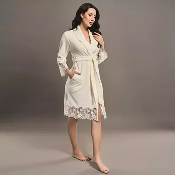 Банный халат Niki цвет: кремовый (2XL)