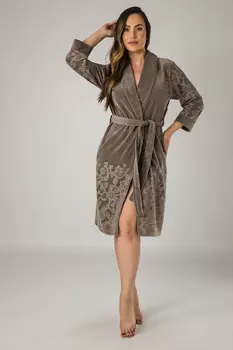 Банный халат Niki Kadife цвет: серый (xxL)