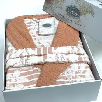 Банный халат Orkide цвет: персиковый (L)