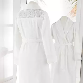 Банный халат Queen цвет: молочный (L)