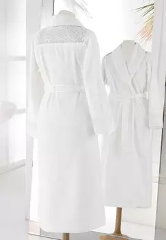 Банный халат Queen цвет: молочный (S)