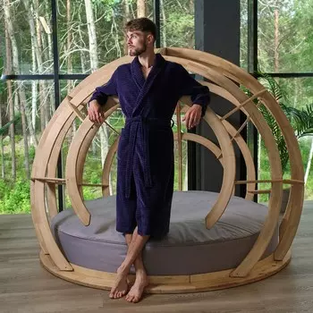 Банный халат Comfort цвет: синий (S)