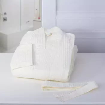 Банный халат Ribbed Цвет: Молочный (M)