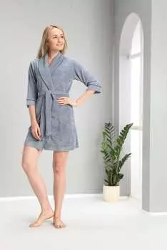 Банный халат Robbie цвет: серый (2XL)