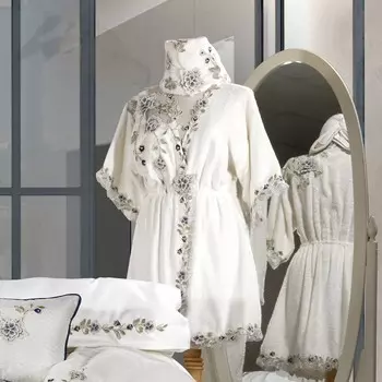 Банный халат с полотенцем и тапочками Azur (M-L)