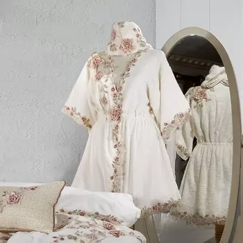 Банный халат с полотенцем и тапочками Azur (M-L)