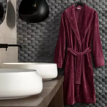 Банный халат Саймон цвет: бордовый (S)