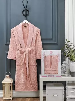 Банный халат Salda цвет: пудра (xxL)