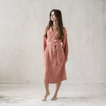 Банный халат Шифу цвет: терракотовый (M)