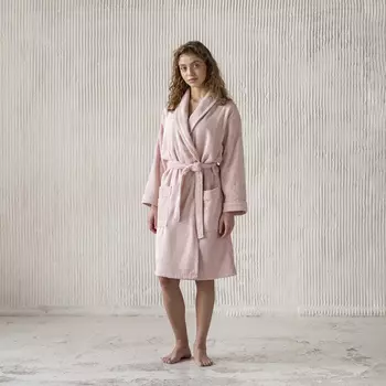Банный халат Тао цвет: серо-розовый (M)