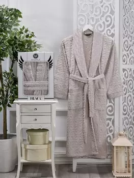 Банный халат Vespira цвет: светло-бежевый (2XL)