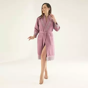 Банный халат Yuventa цвет: сухая роза (S)