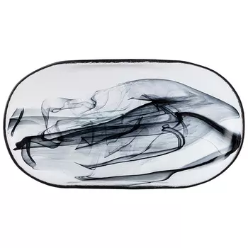Блюдо Ababaster black (35х20х3 см)