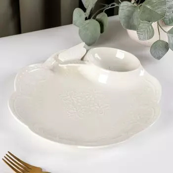 Блюдо Бабочка цвет: белый