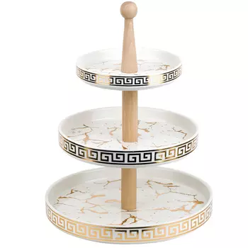 Блюдо Белый мрамор (25х25х33 см)