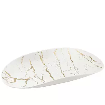 Блюдо Белый мрамор (34х15х5 см)