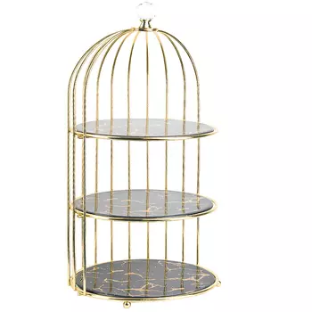 Блюдо Черный мрамор (22х22х44 см)